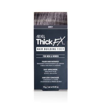 Ardell Thick FX Hair Building Fibers - Grey retail box with printed product details in different languages