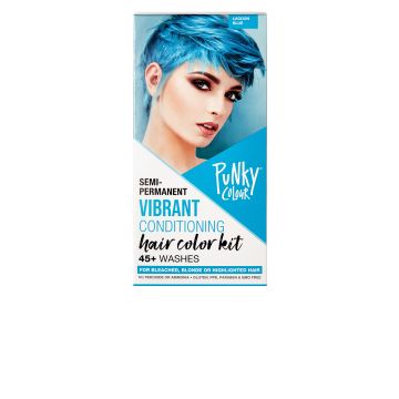 Frontage of Punky Color Semi-Permanent Hair Color Kit - Lagoon color shade with graphics printed label